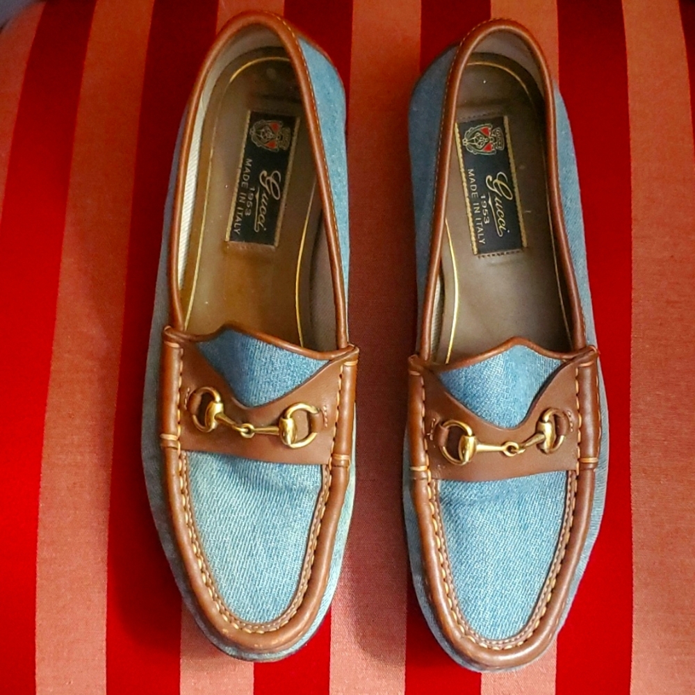 Gucci Classic Horsebit Denim Loaf